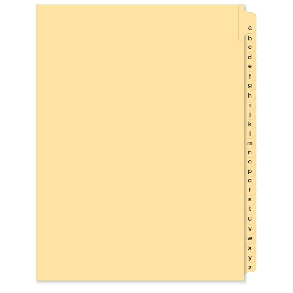 Index des pièces juridiques Buff de A à Z, format lettre