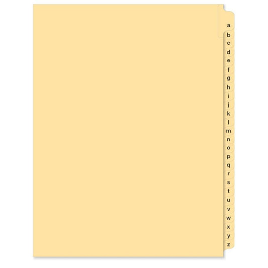 Index des pièces juridiques Buff de A à Z, format lettre