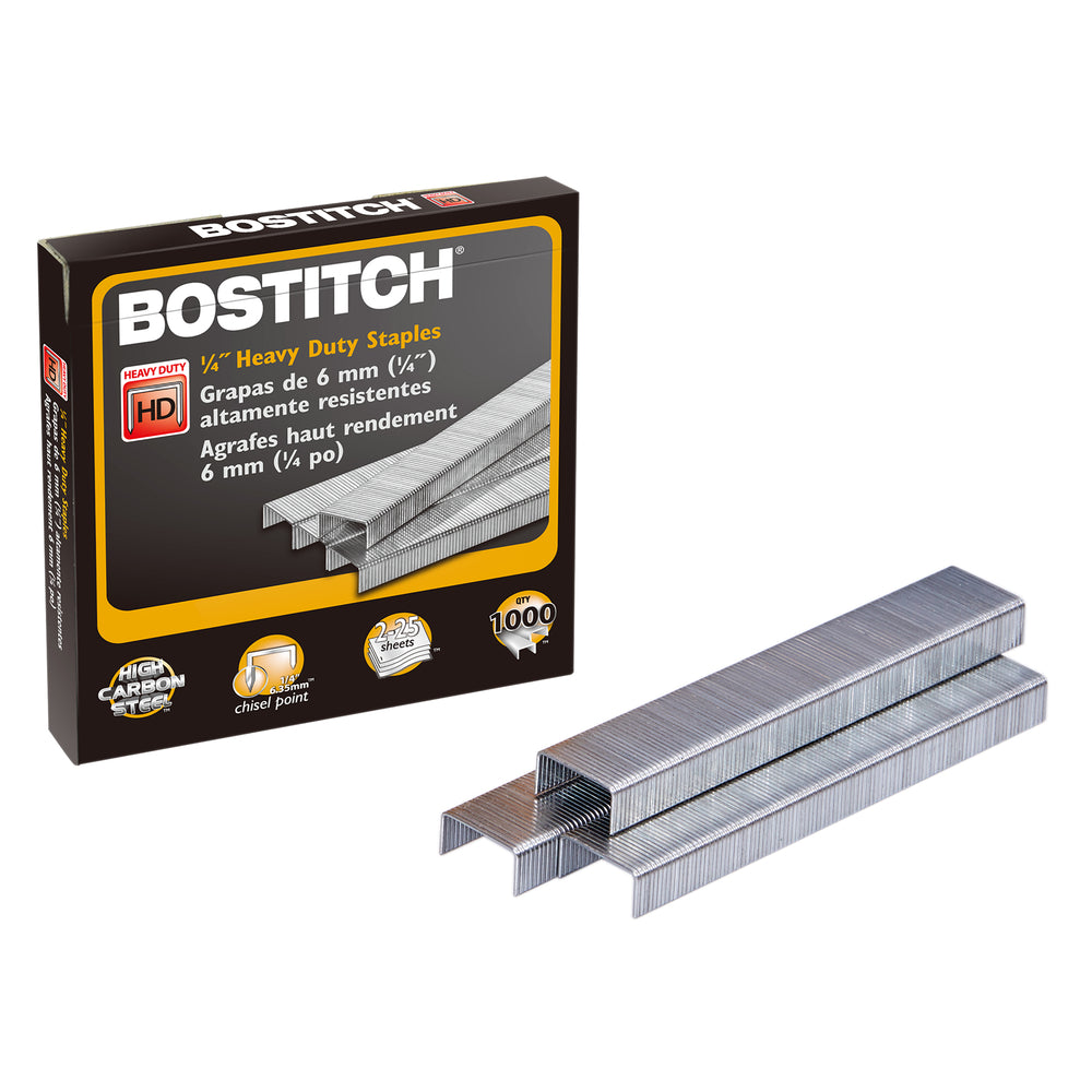 Stanley Bostitch Heavy-Duty Staples - 1/4" - 1000 Box