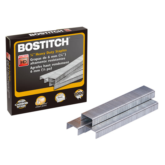 Agrafes robustes Stanley Bostitch - 1/4" - Boîte de 1 000