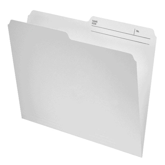 Oxford File Folders with 1/2 Cut Tab - Letter Size - Ivory - 100 Pack