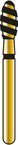 Coltene Alpen 60031811 (R379TC023FG) Fraise diamantée TurboCut – Forme de ballon de football, grain extra-gros, paquet de 5