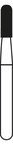 Alpen Carbide Bur #1558 FG – Round End Cross-Cut Fissure, 1.2mm Diameter, 4.0mm Length, Pack of 10 – by Coltene