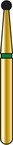 ALPEN 60031857 (R801F014FG) Diamond Round Bur – Fine Grit, Red, 5-Pack (Coltene)