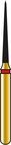 Alpen 60032399 (R859F010FG) Flame Shaped Diamond Bur – Fine Grit, Friction Grip, 5-Pack
