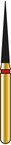 ALPEN 60032411 (R859F014FG) – Pack of 5 FLAME-Shaped Diamond Burs, Fine Red Grit, for High-Speed Dental Handpieces