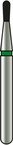Coltene Alpen x1 Diamond Bur, Pear Shape #830.012C (X830C012), Coarse Grit, Friction Grip, Single-Use, 25-Pack