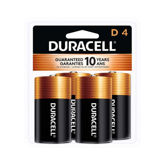 Piles Duracell Coppertop D - Lot de 4