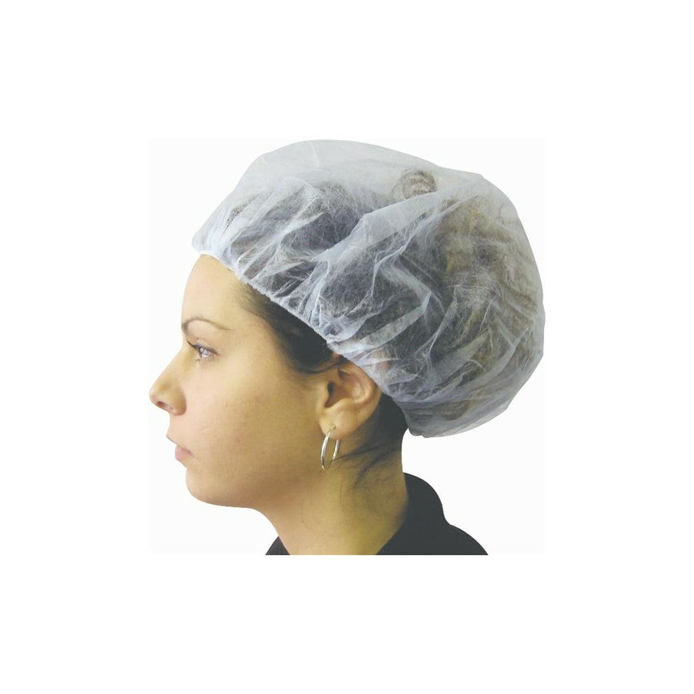 Wayne Safety Bouffant Cap - 21" - White - 100 Pack