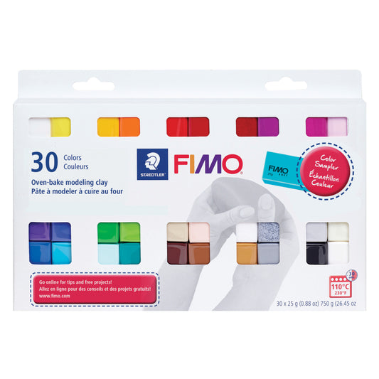 FIMO Oven-bake Modelling Clay - Colour Sampler - 30 Pack