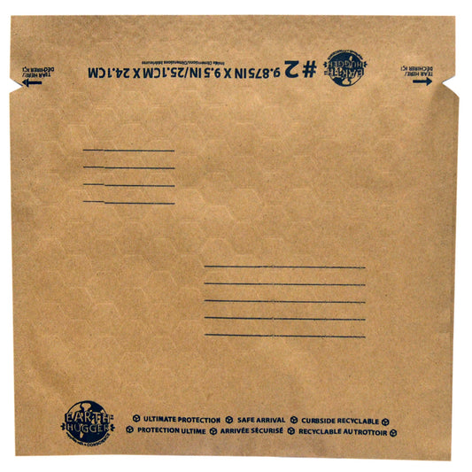 Earth Hugger Paper Protective Mailer - Size #2 - Brown - 9.5" x 9.875"