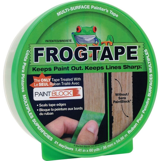 Ruban de peintre multi-surfaces FrogTape, 1,41 po x 60 m, vert
