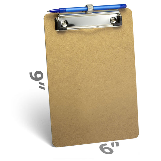 Officemate Recycled Wood Clipboard with Pen Holder - Memo Size