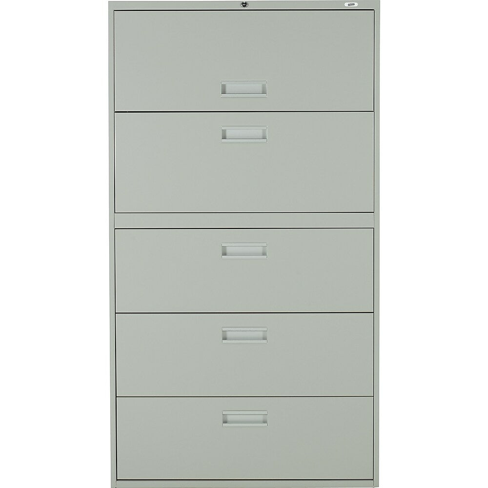 Staples Lateral File Cabinet, 5-Drawer, Grey