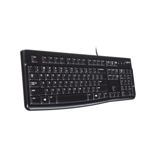 Logitech K120 Wired Keyboard for Windows, USB Plug-and-Play - Black