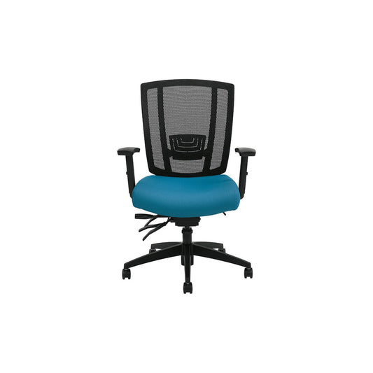Global Avro-F Mesh Back Multi-Tilter Chair with Casters - Terrace Bluebell