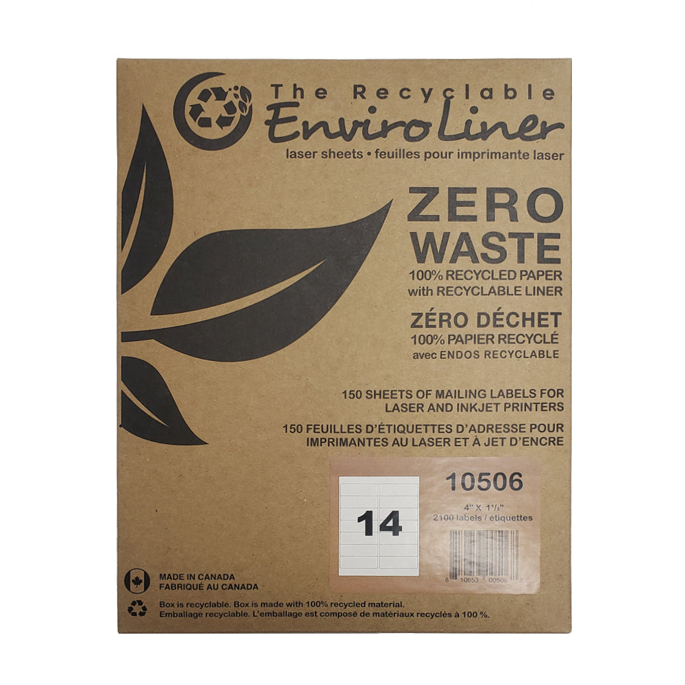 Labelcraft Products Zero Waste Labels - 4" x 1.33" - 2100 Labels