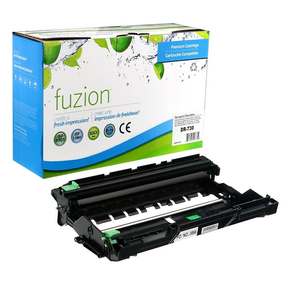 Unités de tambour/d'imagerie compatibles Fuzion Brother DR730 (DR-730) - Rendement standard - Noir