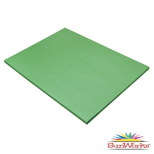 Papier de construction SunWorks, vert vacances, 45,7 cm x 61 cm, 50 feuilles/paquet