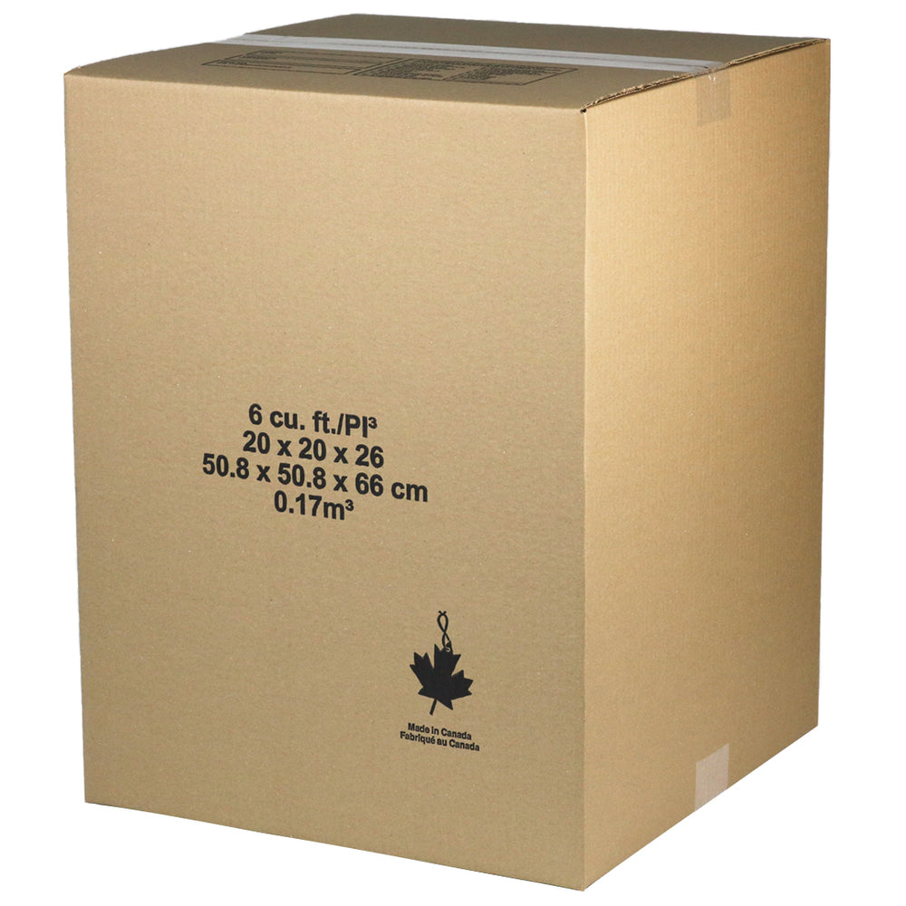 Boîte de déménagement/rangement Crownhill - 50,8 cm (L) x 50,8 cm (l) x 66 cm (H) - 6,0 cm (C) - Paquet de 10