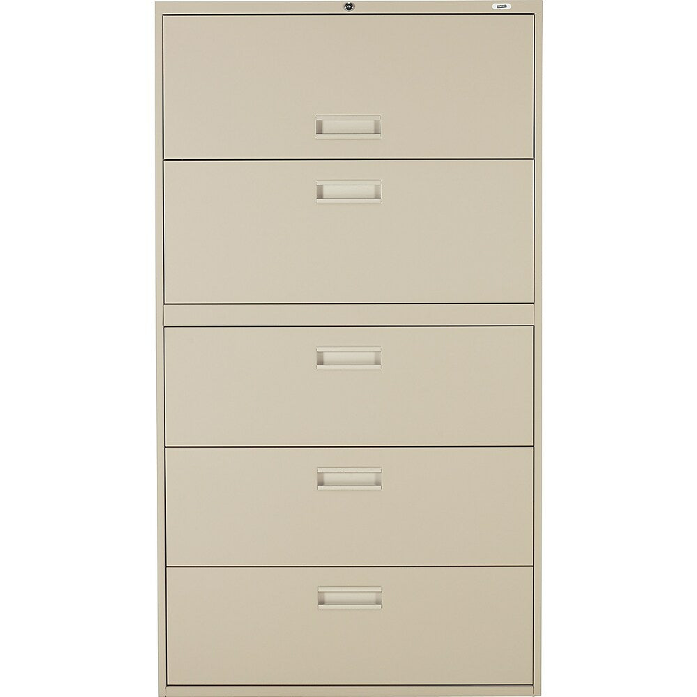 Classeur latéral Staples, 5 tiroirs, sable