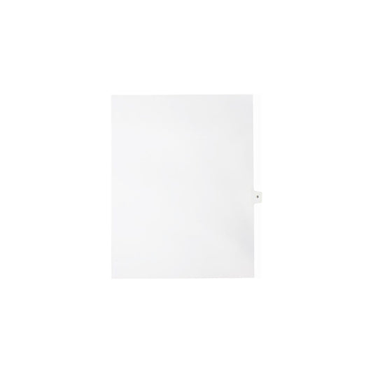 Onglets numériques Sterling Singles, n° 9, blancs, format lettre, coupe 1/15, paquet de 25