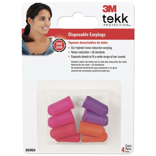 3M E-A-Rsoft Disposable Earplugs, Pack of 4 sets