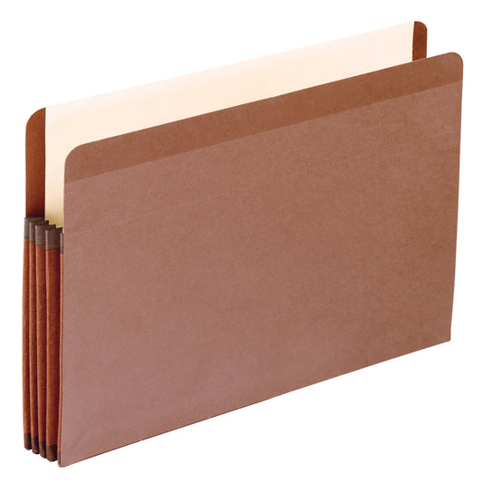 Pendaflex Lined Expanding File Pocket with 3.5" Expansion - Legal Size - Red Fibre