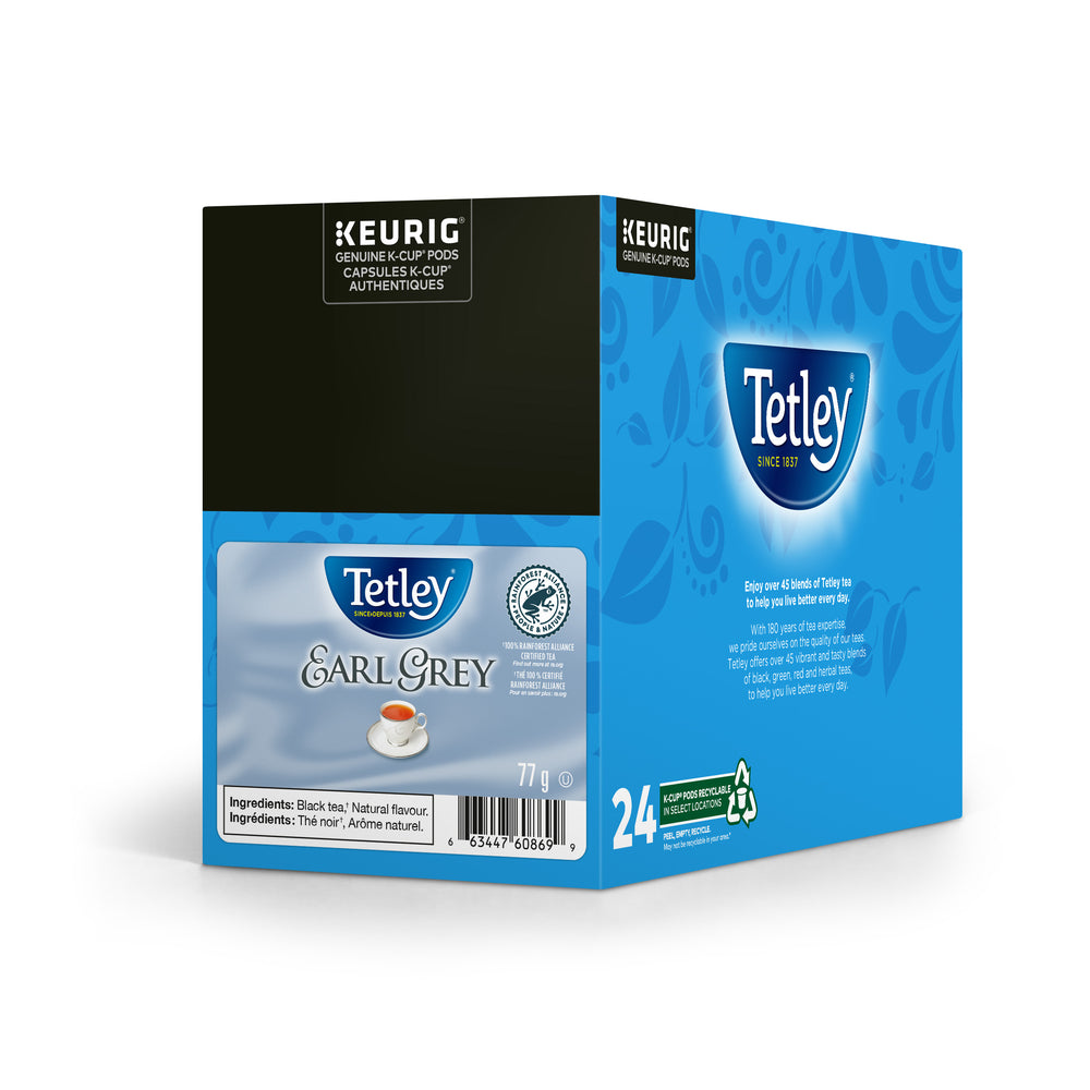 Capsules K-Cup de thé Tetley - Earl Grey - Paquet de 24