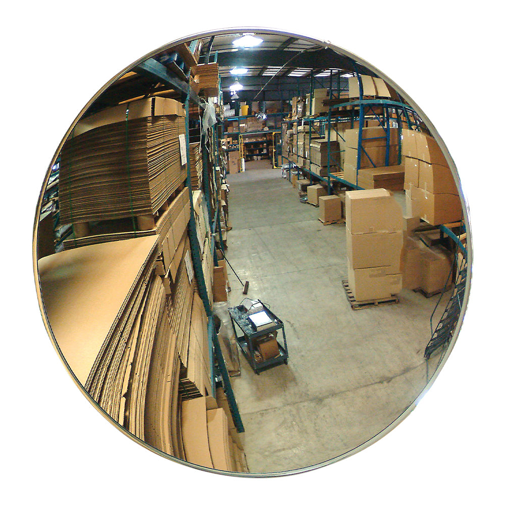 Miroir convexe d'intérieur Wasip avec support en Z - 12" de diamètre