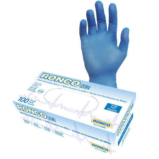 Ronco N2 Nitrile Gloves - Blue - Small - 100 Pack