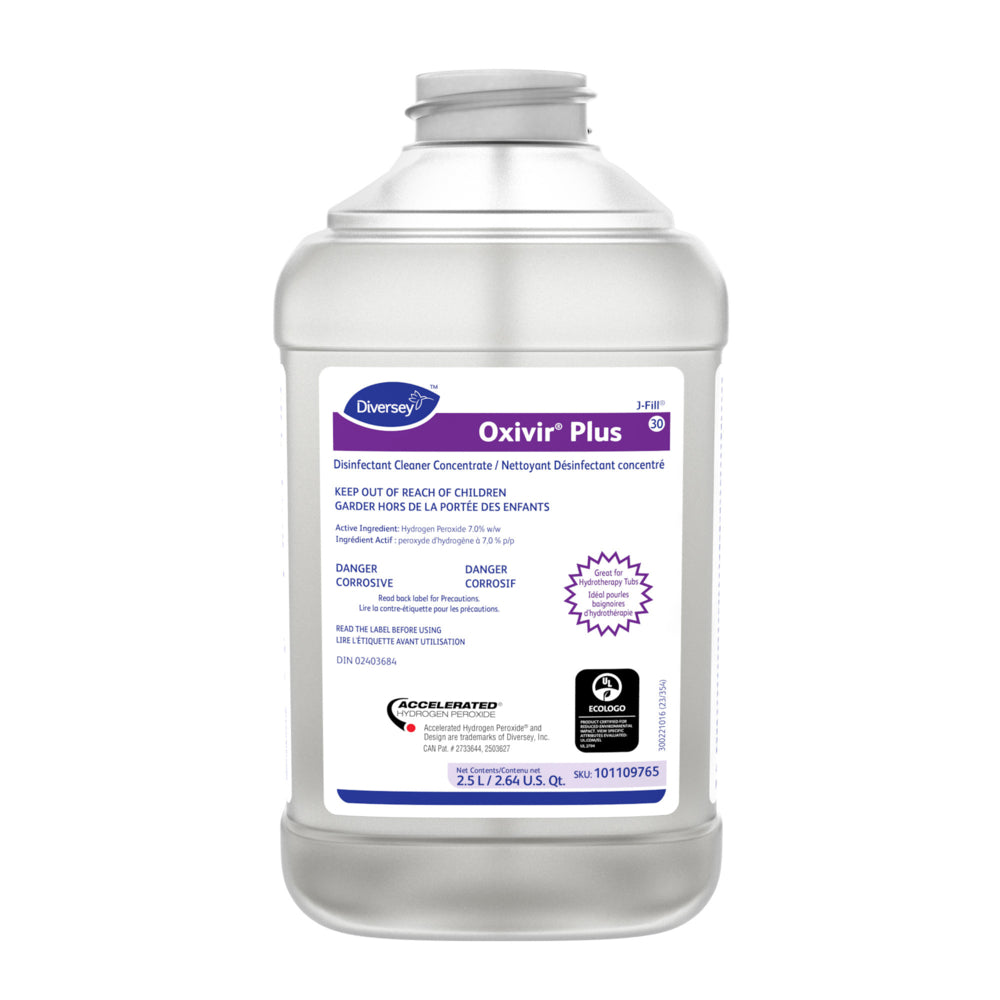 Nettoyant désinfectant concentré Diversey Oxivir Plus Jfill - 2,5 L