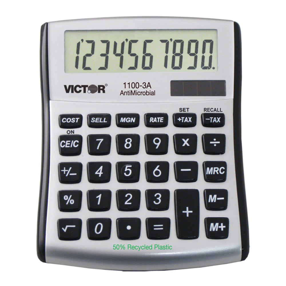 Victor 10-Digit Desktop Calculator - Silver/Black