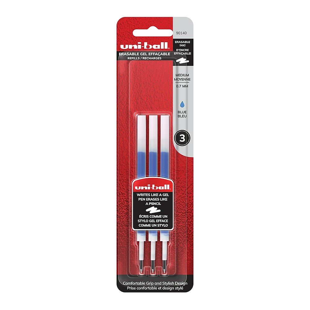 uni-ball Erasable Gel Blue Refill - .7mm - 3 Pack