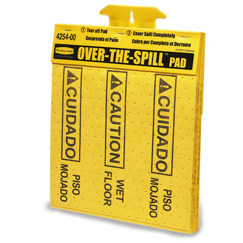 Rubbermaid Over-The-Spill Pad Tablet - 16.5"H x 14"W - Yellow - 22 Pack