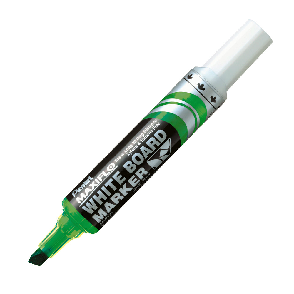 Marqueur pour tableau blanc Pentel Maxiflo - Pointe biseautée large - Vert