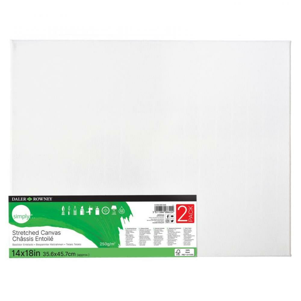 Simply Streteched Canvas, 14"x18, 2/pkg.