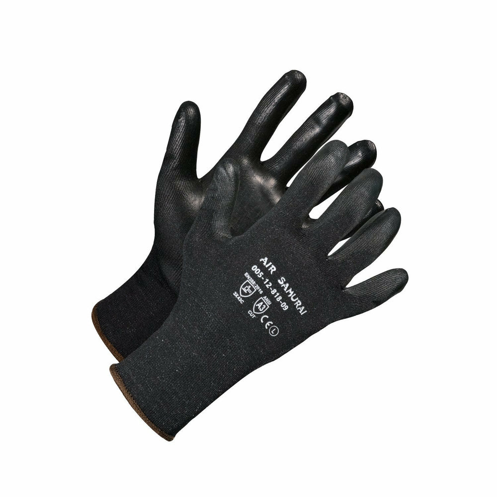 Forcefield SAMURAI AIR Black Cut-resistant PU Palm-coated Glove - Size Medium (005-12-818-08)
