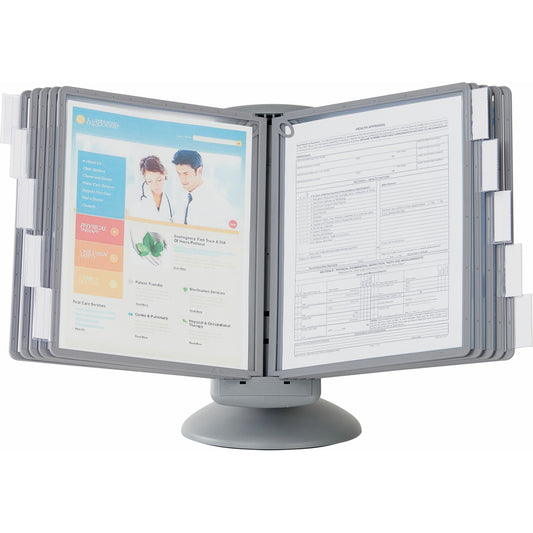 Système de référence de bureau mobile durable Sherpa à 10 panneaux - Graphite Smoke