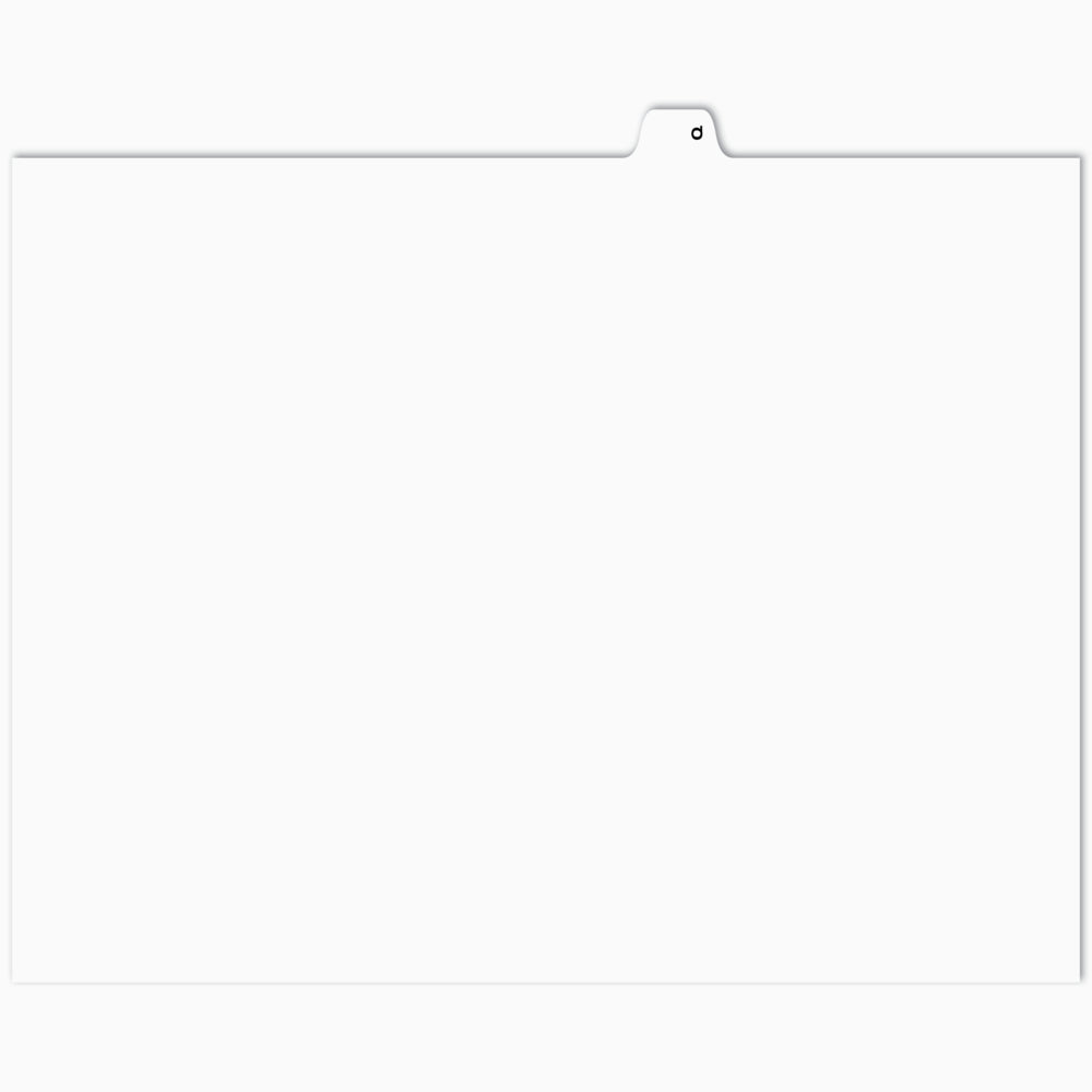 Reliures Southwest Custom Q Binder à onglets intercalaires - Non perforé - Blanc - Paquet de 25