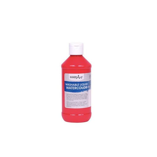 Handy Art Washable Flourescent Liquid Watercolors, Flourecent Magenta, 236ml