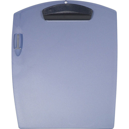 Storex Clip & Carry Clipboard With Pen Holder, Metallic Blue
