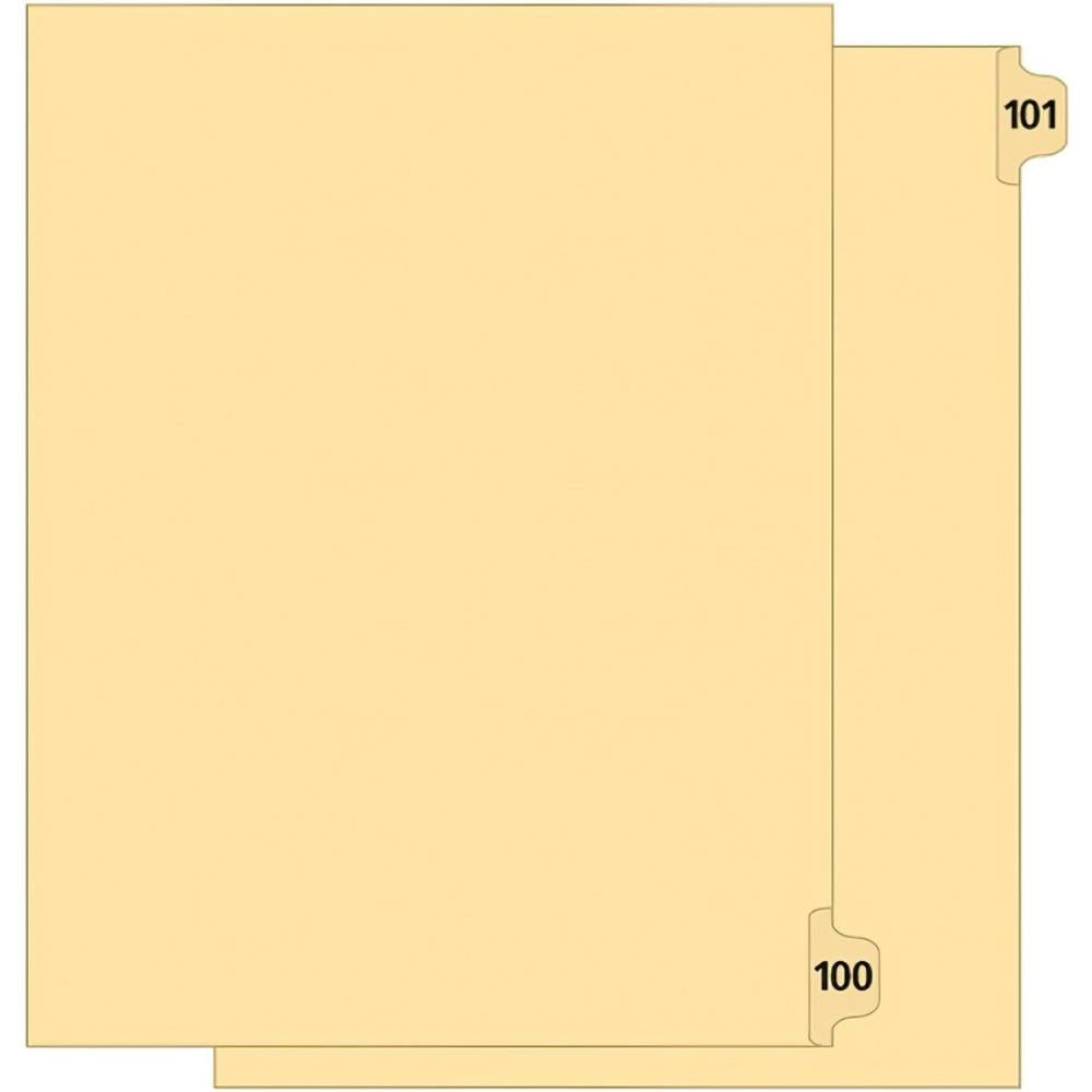 Supreme Litigation Tabs 25th Cut Numeric Singles 11" Buff #111