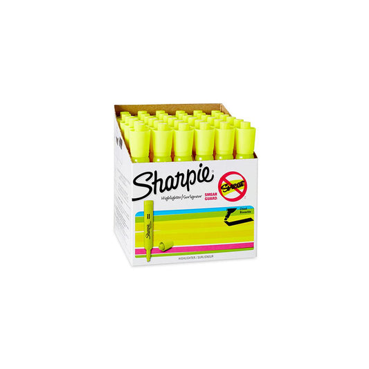 Sharpie Tank Highlighters - Chisel Tip - Yellow - 36 Pack