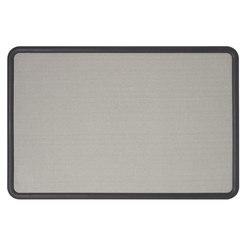 Tableau ovale en tissu Quartet - 24" x 36" - Gris