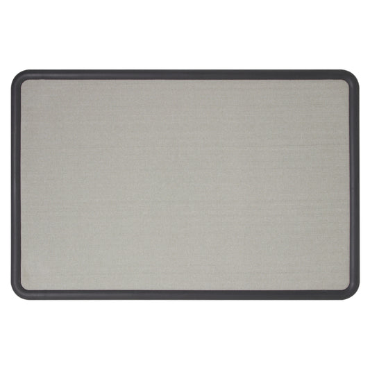 Tableau ovale en tissu Quartet - 24" x 36" - Gris