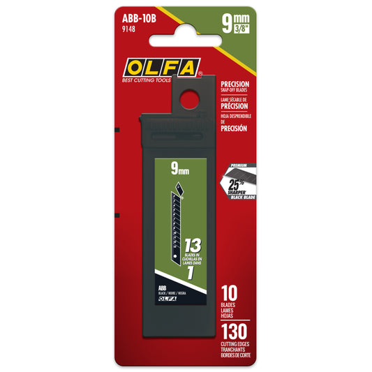 OLFA ABB-10B Ultra-Sharp 9mm Snap Blades - 10 Pack