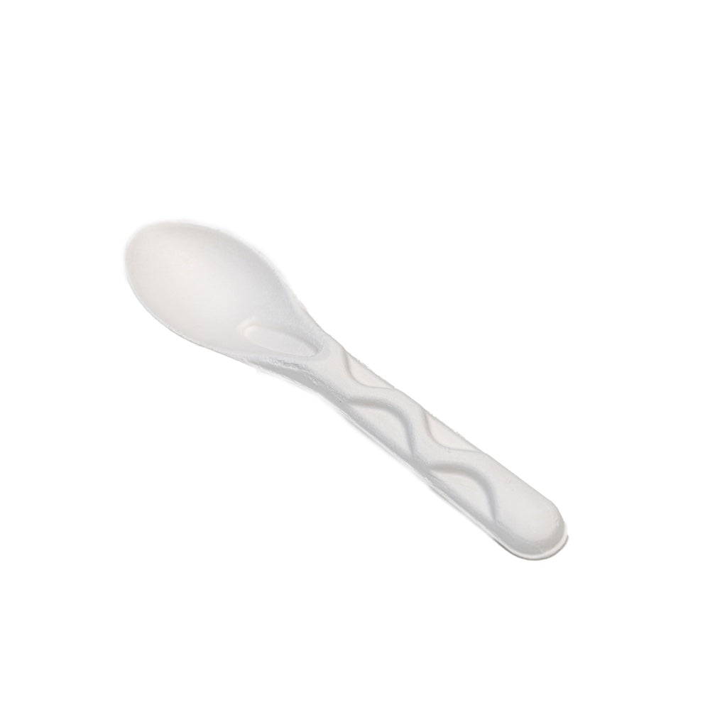 Eco-Packaging Compostable Sugarcane Fibre Spoon - 5.5" - 1000 Pack