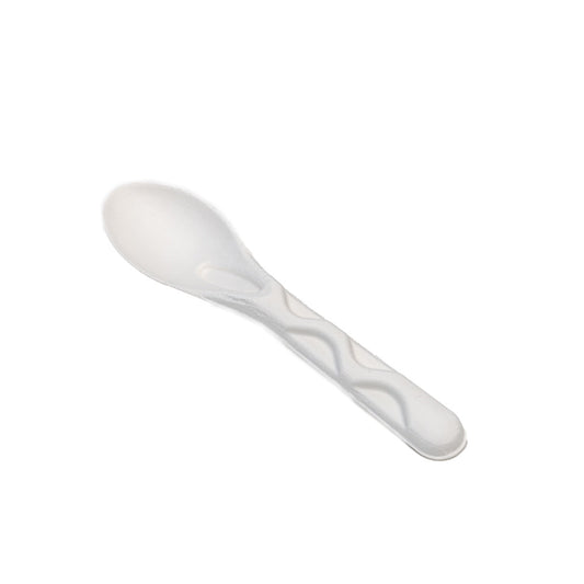 Eco-Packaging Compostable Sugarcane Fibre Spoon - 5.5" - 1000 Pack