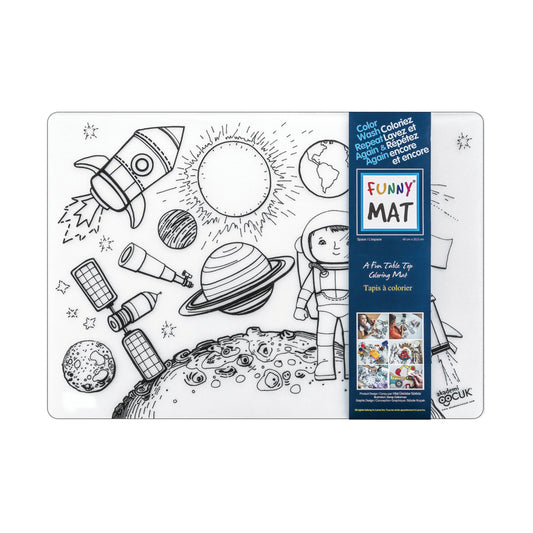 Funny Mat Table Top Colouring Mat - 19" L x 13" W - Space